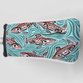 Zalm Haida Art Spirit Pacific Northwest Native Golfheadcover (Voorkant)