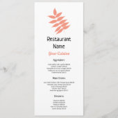 Zalm Herfstblad, Restaurant Slimline Menu (Voorkant)