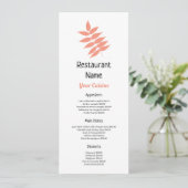 Zalm Herfstblad, Restaurant Slimline Menu (Staand voorkant)