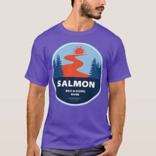 Zalm in het wild en de Schilderachtig rivier de Id T-shirt