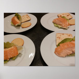 Zalm met krakers, poster