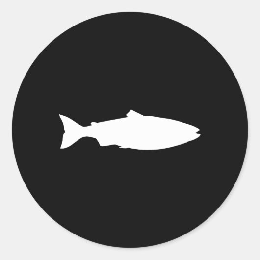 Zalm Ronde Sticker (Voorkant)
