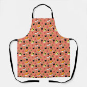 Zalm Roze Sushi Pattern Apron Schort (Voorkant)