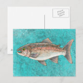 Zalm Sketch Briefkaart (Voorkant / Achterkant)