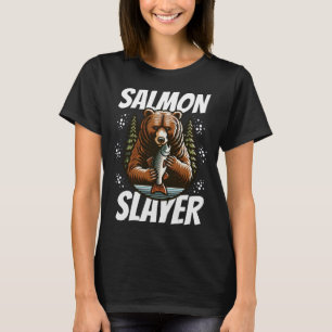 Zalm Slayer Grappige Beer Vissen Zalm Vis T-shirt