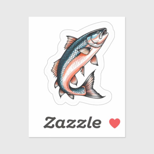 Zalm  sticker (Vel)