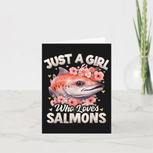 Zalm Vis Meisjes Vrouwen Gewoon Een Meisje Die Van Kaart