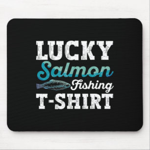 Zalm Vissen T-shirt Heren Vis Zalm Visser  Muismat