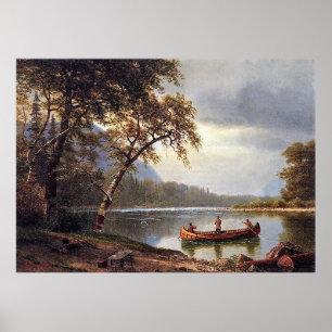 Zalm Vist op de Cascapediac Albert Bierstadt Poster