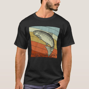 Zalm voor Jongens Meisjes Zalm Retro T-shirt