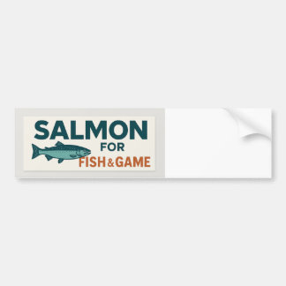 Zalm voor Vis & Game Bumpersticker