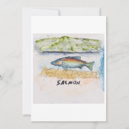 Zalm Wenskaart Kaart