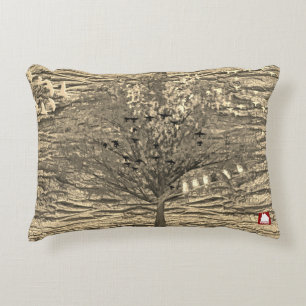 ZALMAXI HOME beige abstracte boom Accent Pillow Kussen