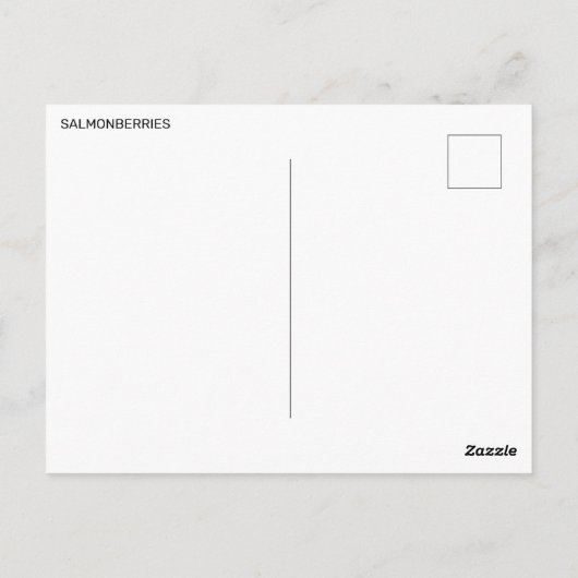 Zalmbessen in Alaska Briefkaart (Achterkant)