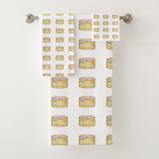 Zalmconservenpatroon Bad Handdoek (Insitu)