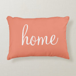 Zalmkleur "thuis", aangepast  accent kussen