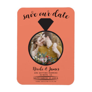 Zalmoranje Trouwring Foto Save the Date Magneet