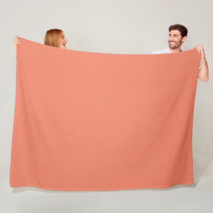 Zalmrood en Wit Minimal Strepen Kantoor Fleece Deken