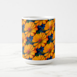 Zalmroze bloemenpatroon koffiemok