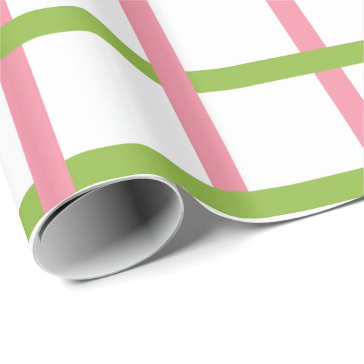 Zalmroze en appel groen verwaterd omlooppapier cadeaupapier (Rol Hoek)