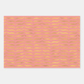 Zalmroze en goud inpakpapier vel (Voorkant 2)