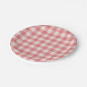 Zalmroze Gingham Pset Paper Bord (Gekanteld)