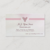 Zalmroze satijneadviseur visitekaartje (Voorkant)