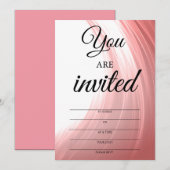 Zalmroze uitnodigingen voor Soiree (Voorkant / Achterkant)