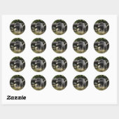 "Zalmspotting" Zwart Beer Gifts Ronde Sticker (Vel)