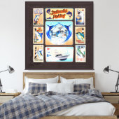 Zaltwater Vist vuurtoren Canvas Afdruk (Insitu (Slaapkamer))