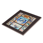 Zaltwater Vist vuurtoren Tegeltje (Zijkant)