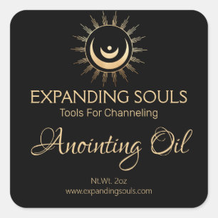 Zalvende Olie Maan Labels