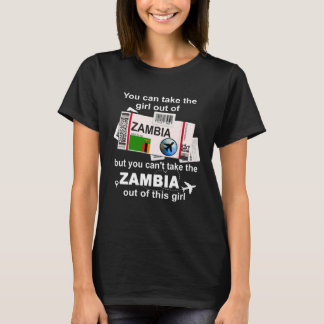 Zambia Boarding Pass Zambia Girl Zambia T-shirt
