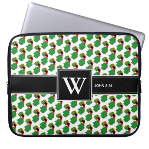 ZAMBIA Christelijke scriptmonogram laptop Sleeve
