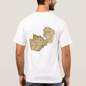 Zambia Flag and Map T-Shirt (Achterkant)