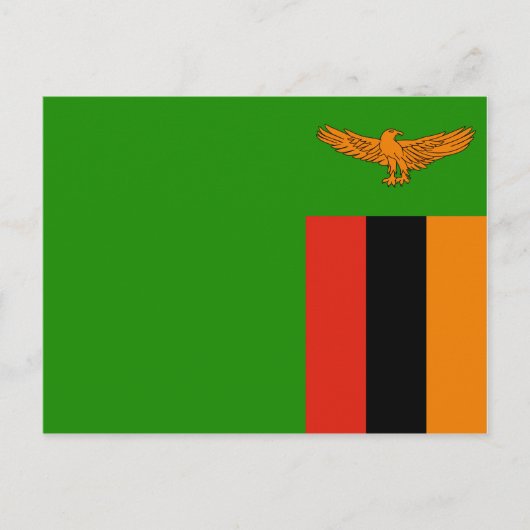 Zambia Flag Briefkaart (Voorkant)