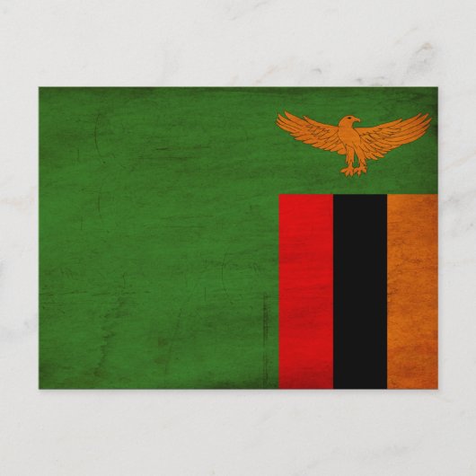 Zambia Flag Briefkaart (Voorkant)