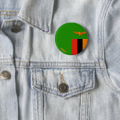 Zambia Flag Charming Patriotic Ronde Button 5,7 Cm (In situ)