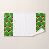 ZAMBIA FLAG Gepersonaliseerd scripts WHITE Zambian Bad Handdoek (Handdoek)