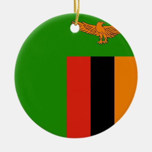 Zambia Flag Keramisch Ornament (Voorkant)