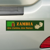 Zambia Flag + Map Bumpersticker (Op auto)