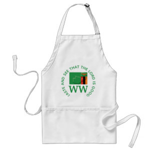 ZAMBIA Flag MONOGRAM Gepersonaliseerd scripts Standaard Schort