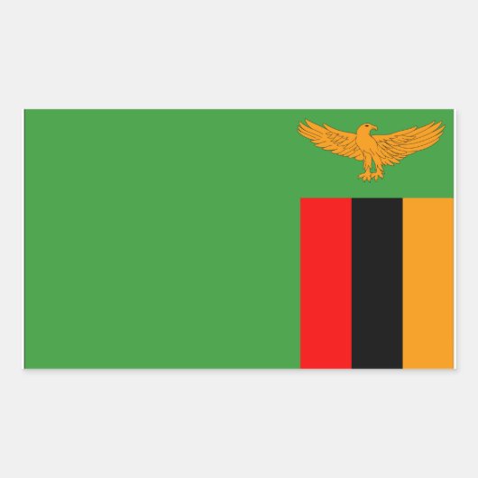 Zambia Flag Rechthoekige Sticker (Voorkant)