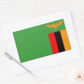 Zambia Flag Rechthoekige Sticker (Envelop)