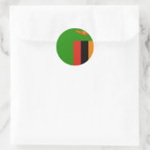 Zambia Flag Ronde Sticker (Tas)