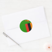 Zambia Flag Ronde Sticker (Envelop)