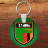 Zambia Flag Sleutelhanger (Voorkant)