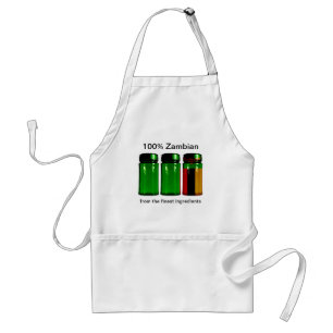 Zambia Flag Spice Jars Apron Standaard Schort