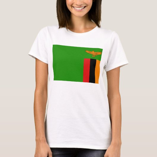 Zambia Flag x Map T-Shirt (Voorkant)