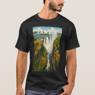 Zambia Illustratie Reis Kunst Vintage T-shirt